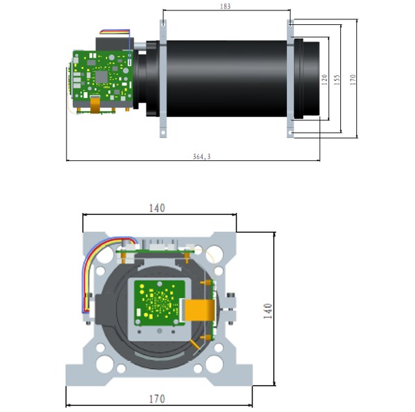 55倍200萬(wàn)低照度網(wǎng)絡(luò)高清機(jī)芯外形尺寸 55倍200萬(wàn)低照度網(wǎng)絡(luò)高清機(jī)芯外形尺寸